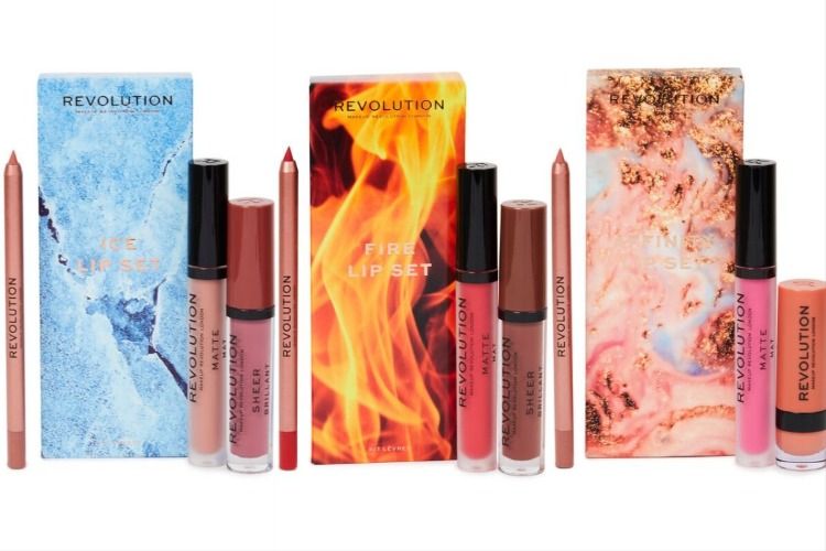 Наборы для губ Makeup Revolution Affinity, Fire, и Ice 