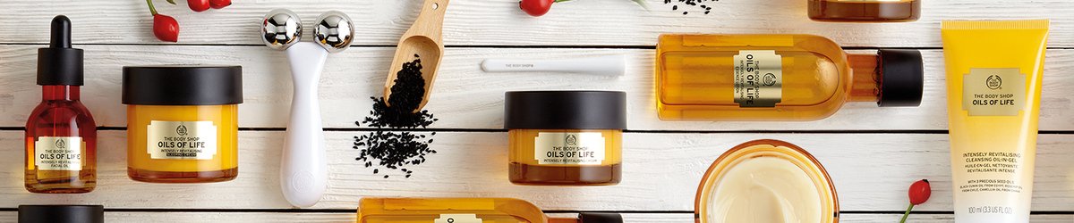 Скидка 50% на второе средство серии Oils of Life в The Body Shop