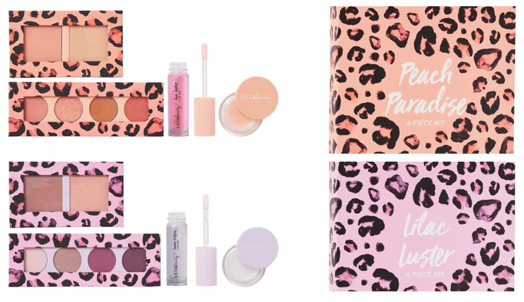 Наборы косметики Ulta Beauty Lilac Luster и Peach Paradise 