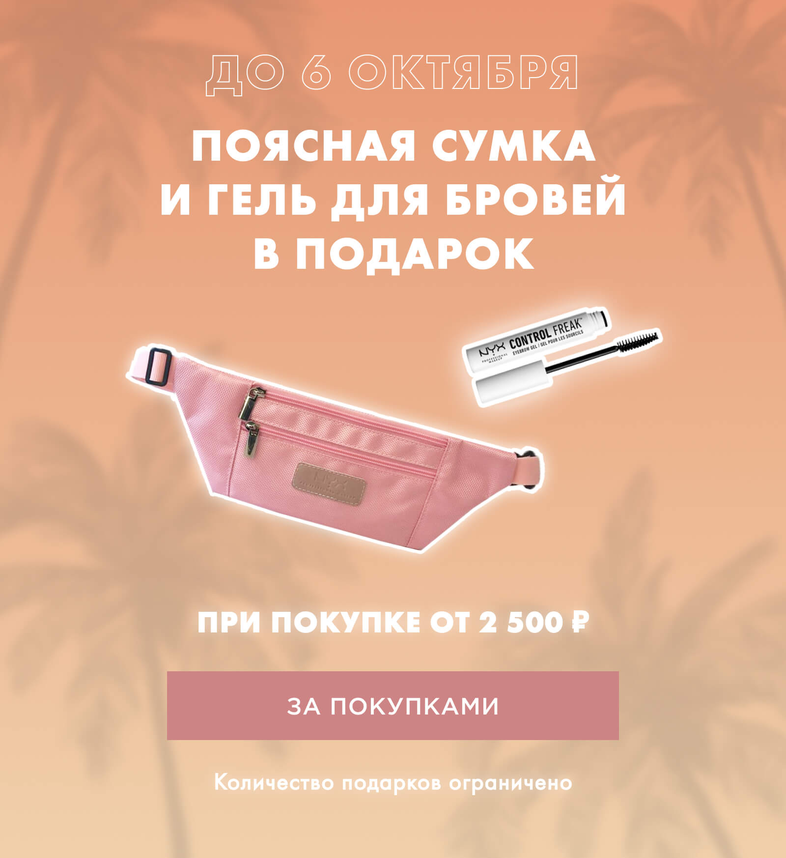 Подарок от NYX! Поясная сумка и гель для бровей!