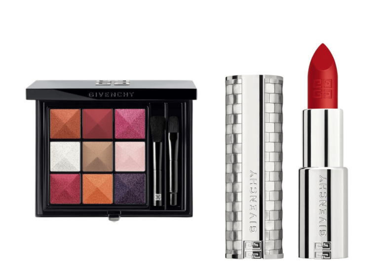 Палетка и помада Givenchy Holiday 2023 Le 9.10 Eyeshadow Palette and Le Rouge Deep Velvet Matte Lipstick N36