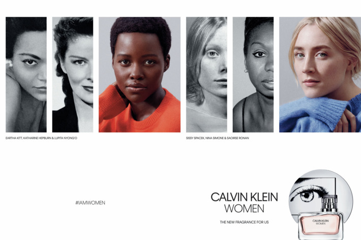 Люпита Нионго и Сирша Ронан в кампании нового парфюма Calvin Klein