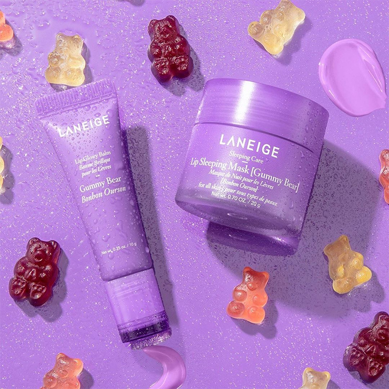 Новые продукты для губ Laneige Gummy Bear Sleeping Mask & Lip Glowy Balm