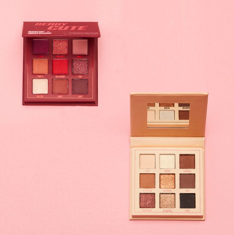 Мини-палетки теней для век Makeup Obsession Berry Cute и Bare With 