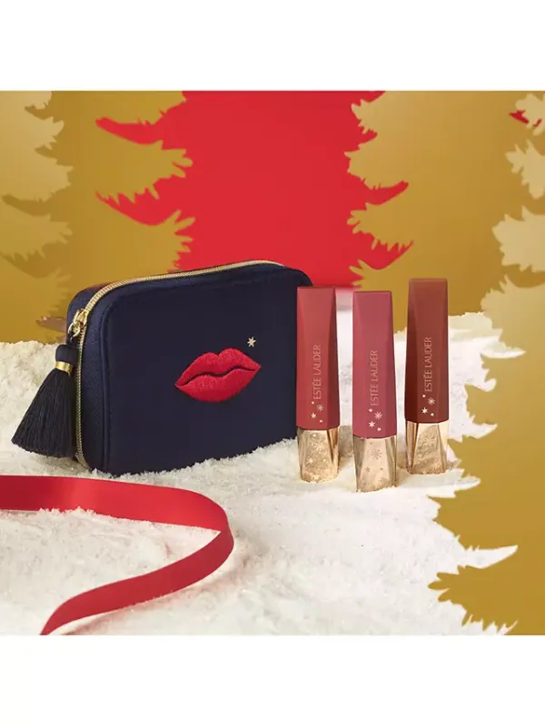 Подарочный набор Estée Lauder Super Plush Lips Pure Color Makeup 