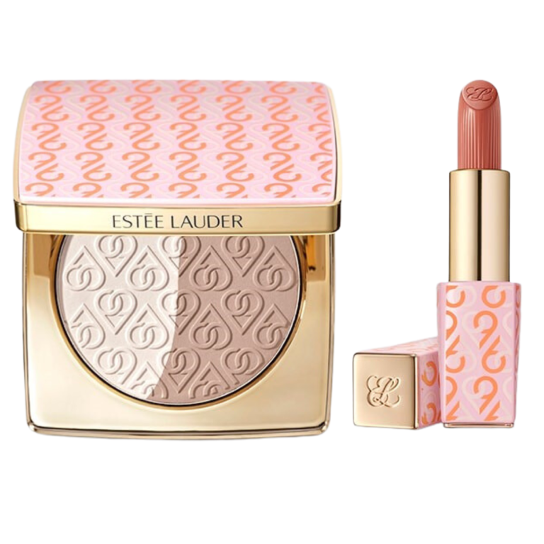 Губная помада Estée Lauder LE Pure Color Crystal и компакт Highlight & Contour Matte Duo