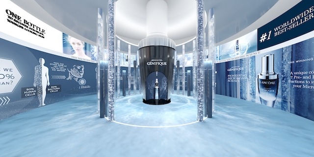 Открытие виртуального магазина Lancôme в Сингапуре