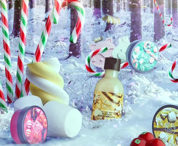 -50% на второе средство из лимитированной рождественской коллекции в The Body Shop